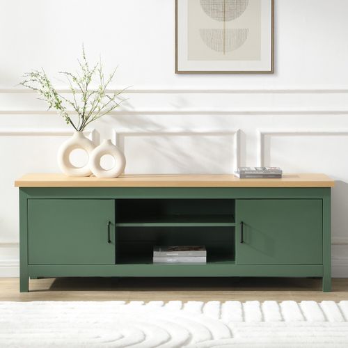 Meuble TV 2 Portes Vert 160 Cm - Sana