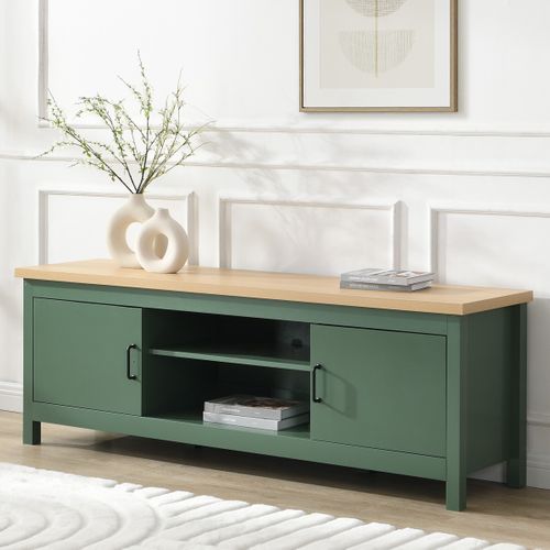 Meuble TV 2 Portes Vert 160 Cm - Sana