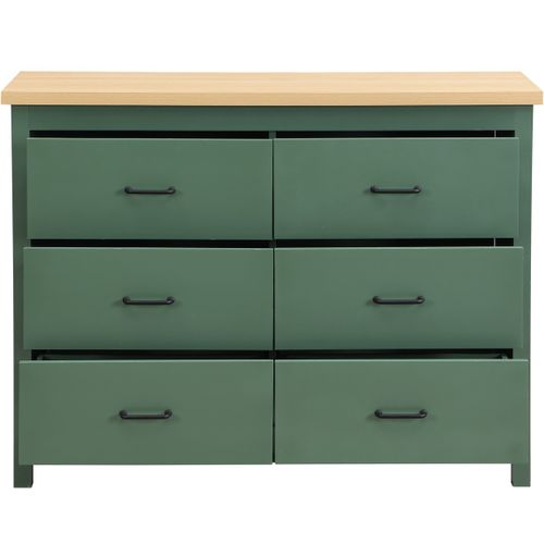 Commode 6 Titoirs Verte 120 Cm - Sana