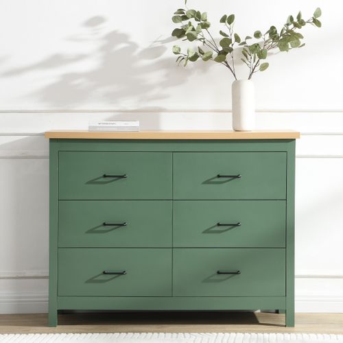 Commode 6 Titoirs Verte 120 Cm - Sana