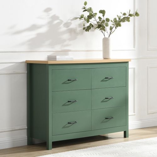 Commode 6 Titoirs Verte 120 Cm - Sana