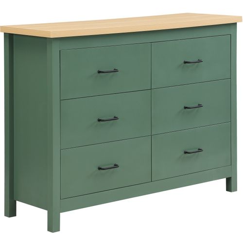 Commode 6 Titoirs Verte 120 Cm - Sana