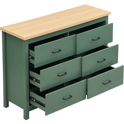 Commode 6 Titoirs Verte 120 Cm - Sana