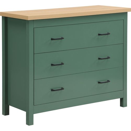 Commode 3 Titoirs Verte 100 Cm - Sana