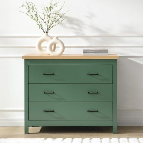 Commode 3 Titoirs Verte 100 Cm - Sana