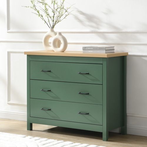 Commode 3 Titoirs Verte 100 Cm - Sana