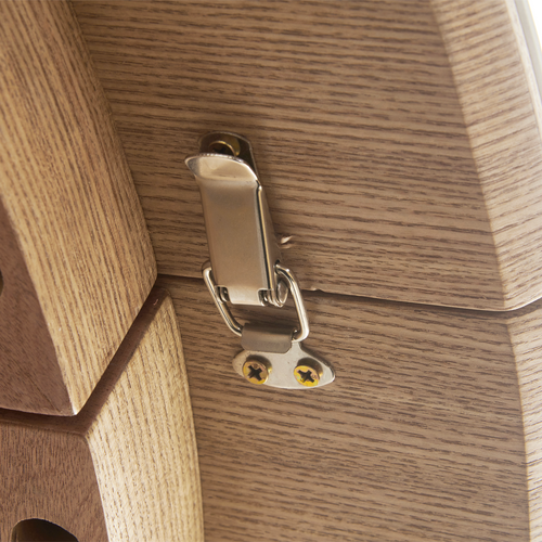 Table à Manger Ronde Extensible En Céramique Effet Marbre Et Bois Clair 6/8 Places 120/200 Cm - Ada