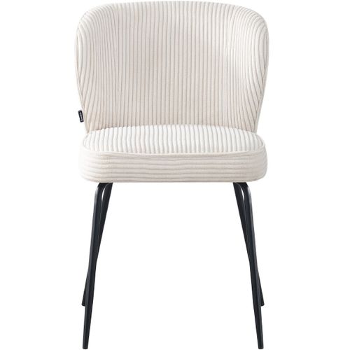 Lot De 2 Chaises En Velours Côtelé Beige - Tara