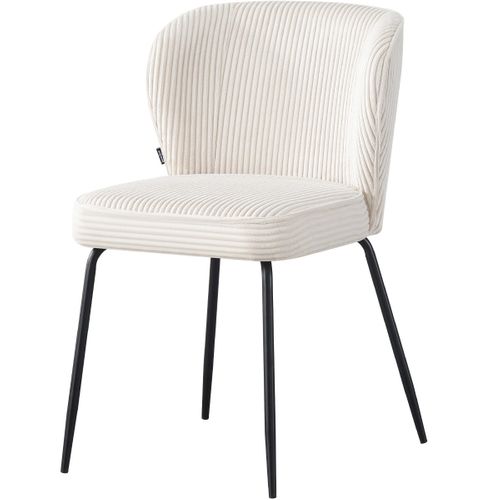 Lot De 2 Chaises En Velours Côtelé Beige - Tara