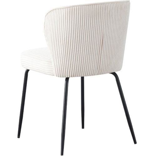 Lot De 2 Chaises En Velours Côtelé Beige - Tara