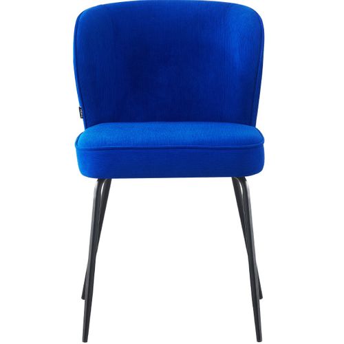 Lot De 2 Chaises En Velours Côtelé Bleu Électrique - Tara