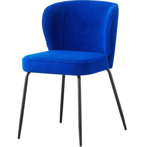 Lot De 2 Chaises En Velours Côtelé Bleu Électrique - Tara