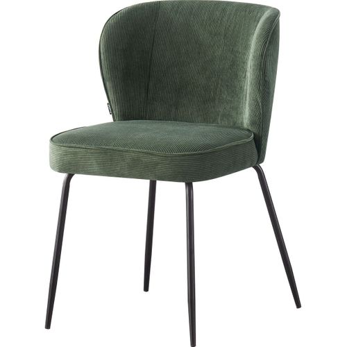 Lot De 2 Chaises En Velours Côtelé Vert Kaki - Tara