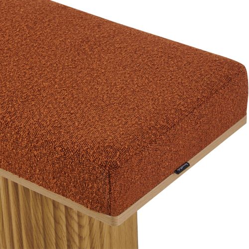 Banc En Tissu Bouclé Rouille - Mahe