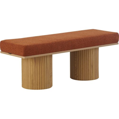 Banc En Tissu Bouclé Rouille - Mahe