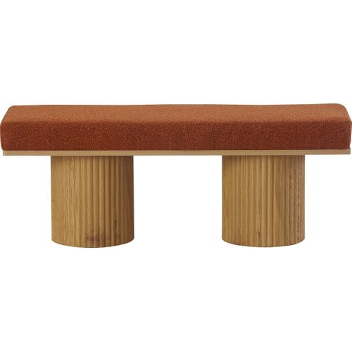 Banc En Tissu Bouclé Rouille - Mahe