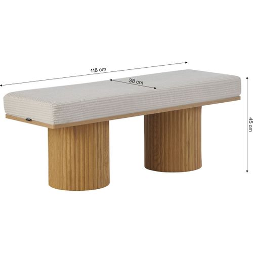 Banc En Velours Côtelé Beige - Mahe