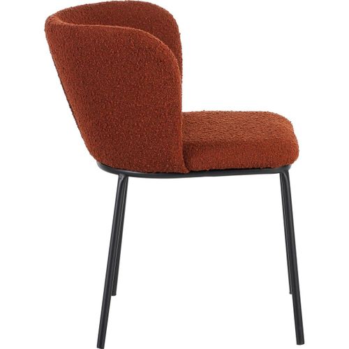 Lot De 2 Chaises En Tissu Bouclé Rouille - Toma