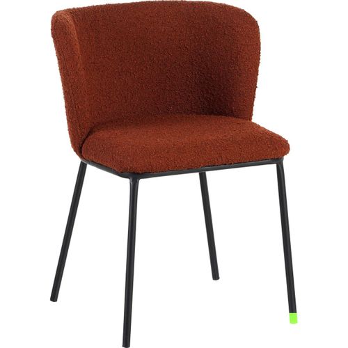 Lot De 2 Chaises En Tissu Bouclé Rouille - Toma