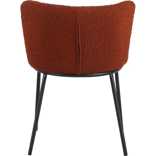 Lot De 2 Chaises En Tissu Bouclé Rouille - Toma