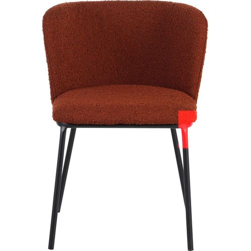 Lot De 2 Chaises En Tissu Bouclé Rouille - Toma