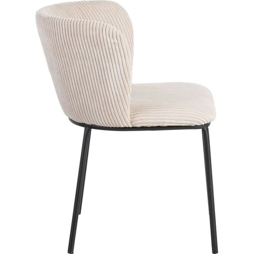 Lot De 2 Chaises En Velours Côtelé Beige - Toma