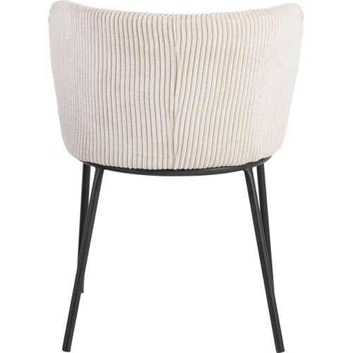 Lot De 2 Chaises En Velours Côtelé Beige - Toma