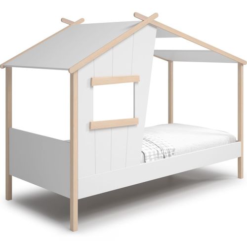 Lit Cabane Enfant 90x190 Cm En Bois Blanc - Artus