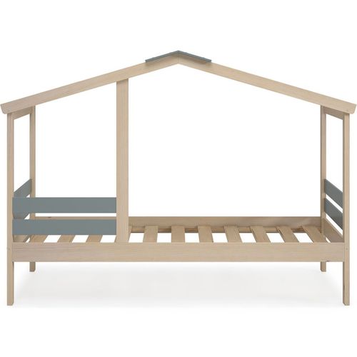 Lit Cabane Enfant 90x190 Cm En Bois Clair/vert Kaki - Violette