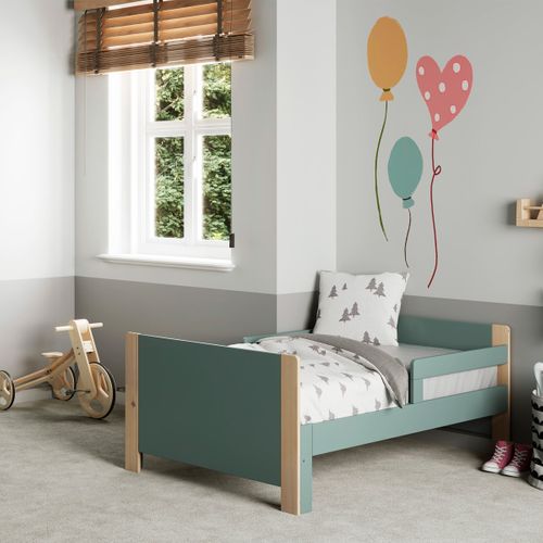 Lit Enfant Évolutif 90x140/190 Cm En Bois Vert Kaki - Luan