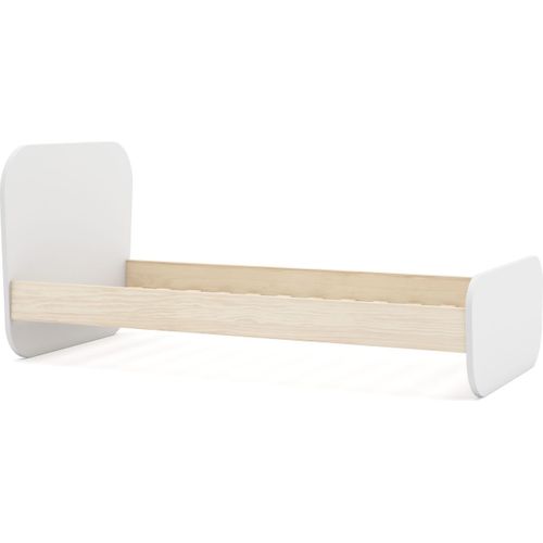 Lit Enfant 90x190 Cm Avec Tête De Lit En Bois Blanc - Elise