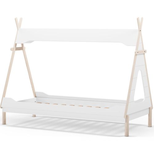 Lit Tipi Enfant 90x190 Cm En Bois Blanc - Totem