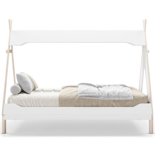 Lit Tipi Enfant 90x190 Cm En Bois Blanc - Totem