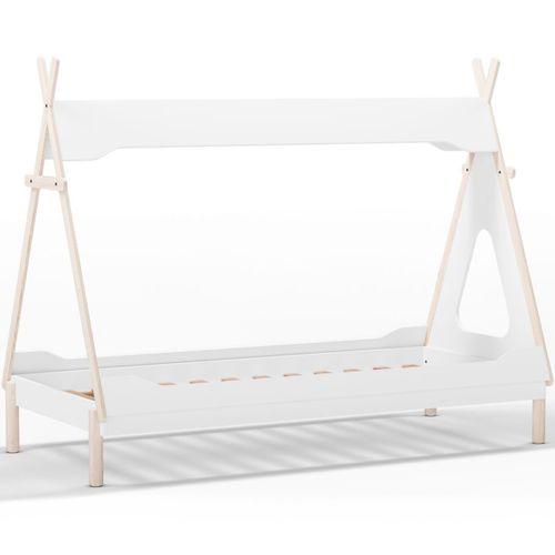 Lit Tipi Enfant 90x190 Cm En Bois Blanc - Totem