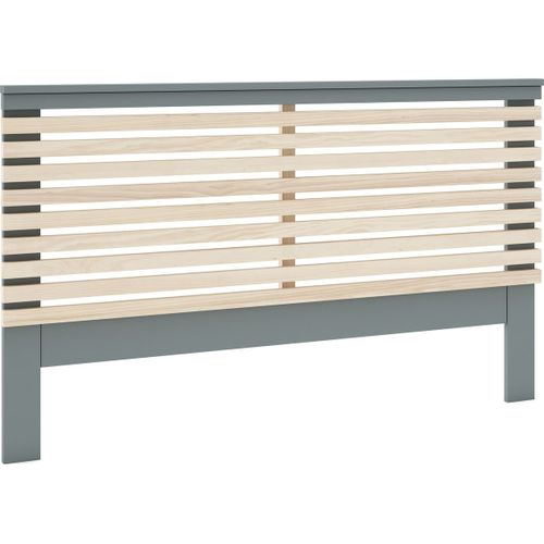 Tête De Lit Adulte En Lattes De Bois Clair / Vert Kaki 160 Cm - Lucy