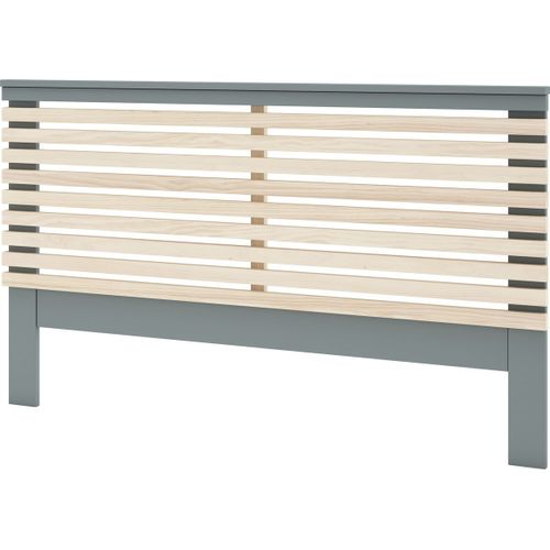 Tête De Lit Adulte En Lattes De Bois Clair / Vert Kaki 160 Cm - Lucy