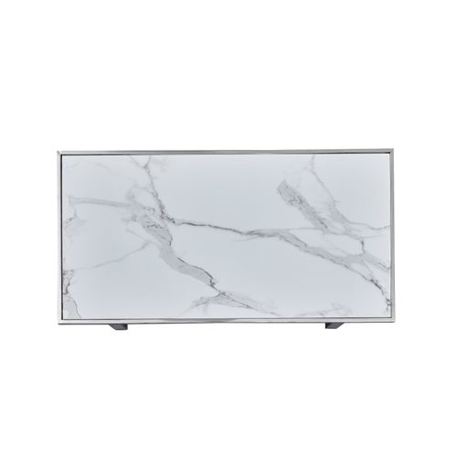 Table Basse Levanto – Gold et Marbre Blanc – 120x60x45 Cm