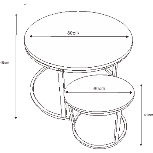 Lot De 2 Tables Basses Gigogne Arto Inox Et Plateau En Verre Blanc