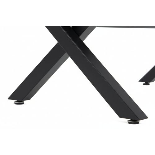 Table Basse Ixe Métal Chrome Plateau Verre Trempé Transparent 120x60x45cm