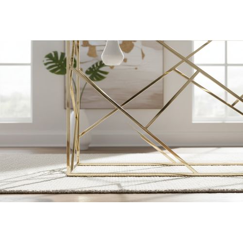 Console Geomag Gold Verre Transparent 120x40x78 Cm