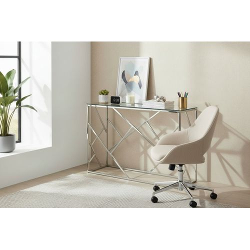 Console Geomag Inox Verre Transparent 120x40x78 Cm
