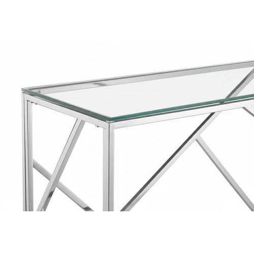 Console Geomag Inox Verre Transparent 120x40x78 Cm