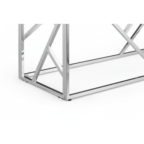 Console Geomag Inox Verre Transparent 120x40x78 Cm