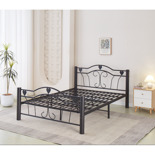 Lit Metal Hercule Noir 160x200cm