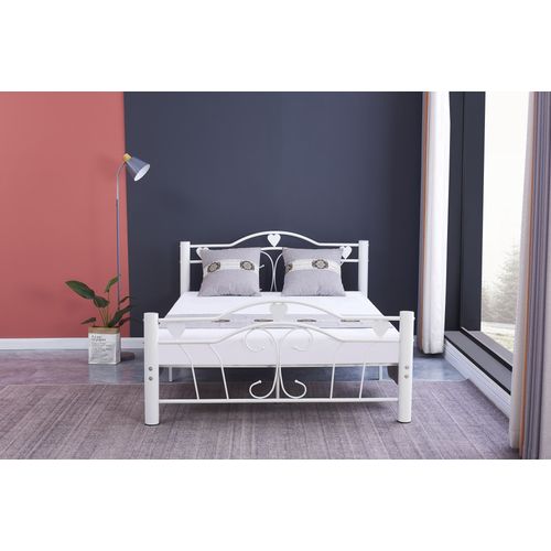 Lit Metal Hercule Blanc 140x190cm