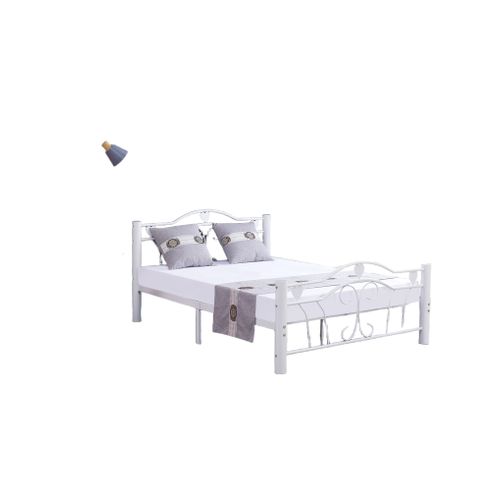 Lit Metal Hercule Blanc 140x190cm