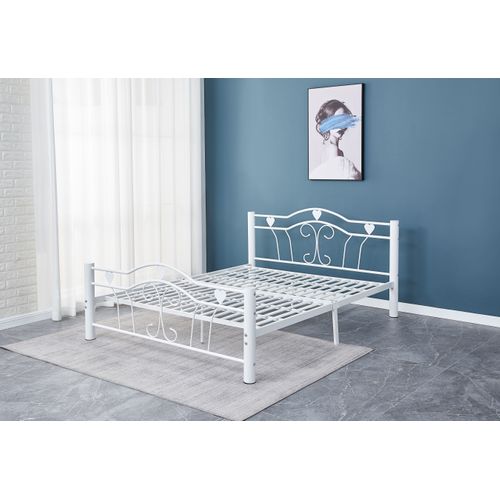 Lit Metal Hercule Blanc 140x190cm