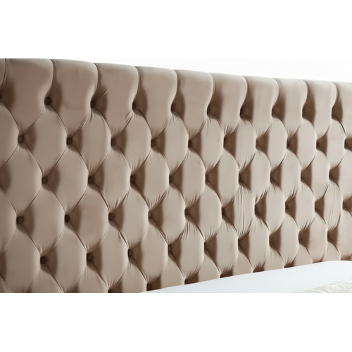 Cadre De Lit Double En Velours 180x200 Cm Royal