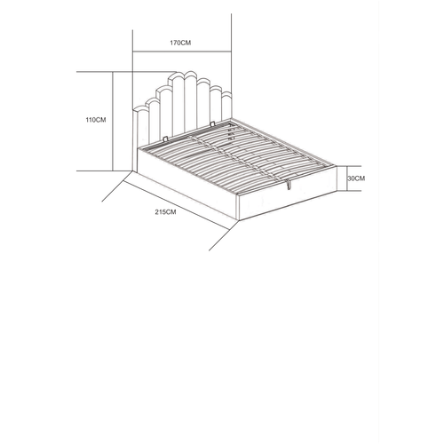 Lit Adulte Pepper  2 Places 160x200 Cm Velours Beige Clouté Sommier Inclus