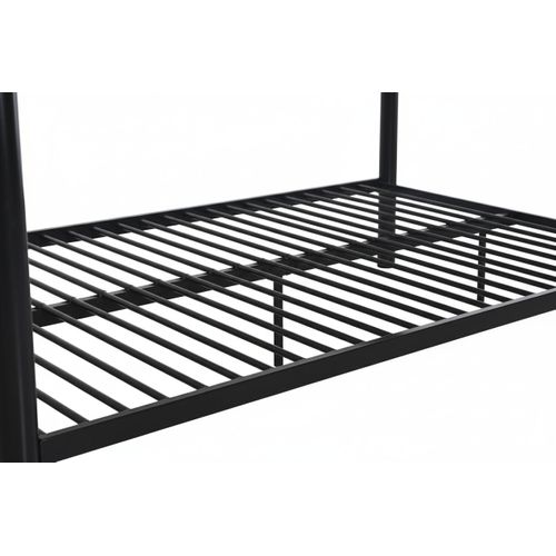 Lit Superposé 4 Places Métal Noir 2x140x190 Cm Colosse